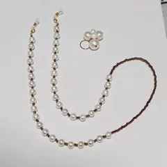 コットンパール グラスコード 2way ネックレスとしても使えます