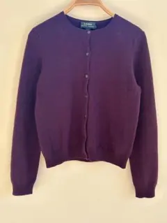 ラルフローレン　紫（ボルドー）　カーディガン（カシミヤ？）