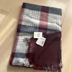 新品！タグ付き！チェック柄ボルドー リバーシブルストール