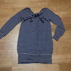 背中リボン　ボーダーチュニックのサムネイル