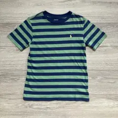 【ポロ ラルフローレン】ボーダーTシャツ 半袖 M 150 男の子 グリーン