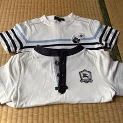 BURBERRY ポロシャツ 100A ホワイト/ストライプ