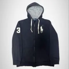 ラルフローレン ビックポニー ロゴ ジップパーカー y2k 短丈