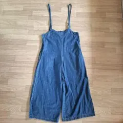 デニムサロペット ストラップ付き