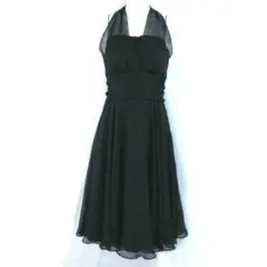 AMI INTIME ドレスワンピース 9 ブラック シフォン フォーマル