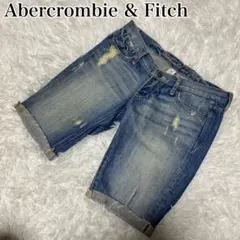 Abercrombie & Fitch デニムショートパンツ ダメージ加工　00