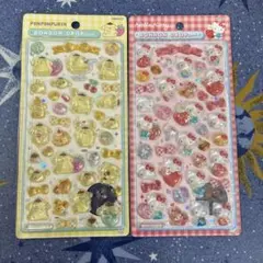 ポムポムプリン＆ハローキティ ボンボンドロップシール