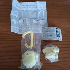 ポムポムプリン ガチャ カラビナマスコット ふわわフロッキーマスコット