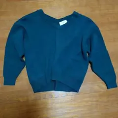 AZUL ダークグリーン Vネック トレーナー