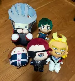 ヒロアカ デク・ダークマイト・死柄木等ぬいぐるみ5個セット