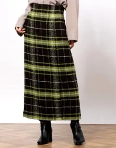 Mila Owen コクーンツイードスカートグリーンサイズ0(S)
