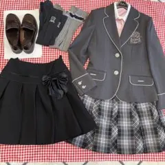 美品★ミチコロンドンコシノ★スーツ７点セット160150卒業グレー