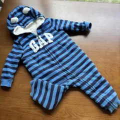 baby GAP ストライプロンパース 12-18ヶ月