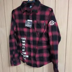 RAD CUSTOM 赤黒チェック ボタンシャツ