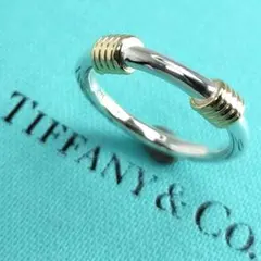 ★在庫処分★【ティファニー】バンドウィズ　２ロウ　コンビ　リング　９号　2531 ◇希少☆【ティファニー】バンドウィズ 2ロウ コンビ リング 9