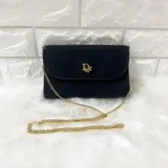 【美品】Dior トロッター チェーンショルダーバッグ