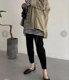 【CAPRICIEUXLE'MAGE】プリーツ ジョガーパンツ　黒　38 M