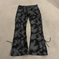 ◯TORNADO MART FEMME ベロア 花柄刺繍フレアパンツ She's Closet パンツ 小花柄プリントストレートワイドベロア