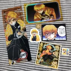 我妻善逸セット★原作画フレークシール ステッカー 鬼滅の刃 クリアしおり