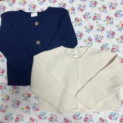 カーディガン babyGap 12-18m H&M 80 ホワイト ネイビー