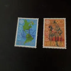 スイス 1992 EUROPA コロンブス新大陸発見500年 切手 2種　未使用