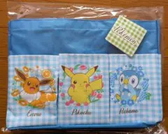 〘新品未使用〙ポケットモンスター プラチナムザッカポケット付き収納バッグ ブルー