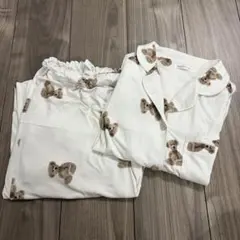バースデイ　マタニティパジャマ　くま柄　上下セット　M〜Ｌ