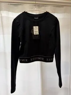 新品未使用タグ付き xexymix クロップド丈 長袖ブラックM