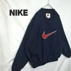 【美品】NIKE ナイキ　ナイロンプルオーバー　ビックロゴ