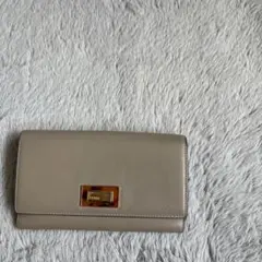 Chloé ドリュー 長財布 ラウンドジップ ターンロック ピンクベージュ