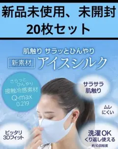 ICE SILK MASK 立体型 夏マスク冷感 洗えるマスク 20枚セット
