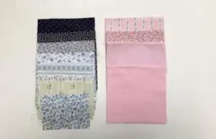 花柄・チェック柄 はぎれセット まとめ売り　サイズ色々11枚セット