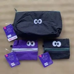 DAISO ギョロ目 ポーチ＆カードケース ①