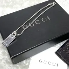 GUCCIグッチ スクエアプレートブレスレット/ペンダント 革紐おまけセット