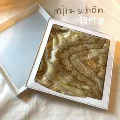 mila schön ゴールド系 ペイズリー柄 ハンカチ