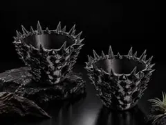 2個セット １３センチ 植木鉢 スパイク鉢 アガベ 塊根植物 3Dプリンター