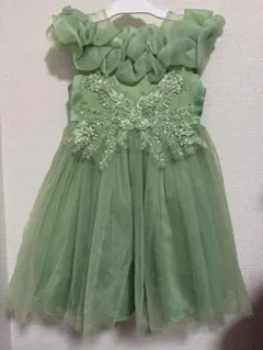 キッズドレス グリーン 発表会 結婚式　フォーマルドレス