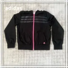 Adidas フード付きウィンドブレーカー 黒