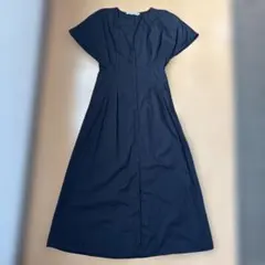 ZARA⭐︎美品　ポプリン地ミディ丈ワンピース