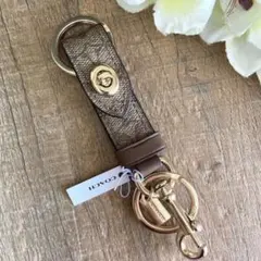 新品　正規品☆COACH コーチ バッグチャーム トリガースナップ キーリング