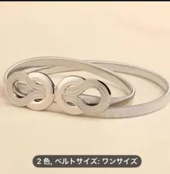 ベルト　帯締め　メタリック　シルバー　華やか　組紐風　訪問着　名古屋帯　帯留め