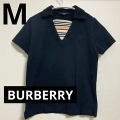 美品 バーバリー Mサイズ　半袖ポロシャツ 綿100％ ノバチェック ゴルフ