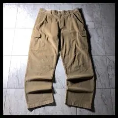 00s L.L.Bean コーデュロイ ワイド カーゴパンツ W35 ベージュ
