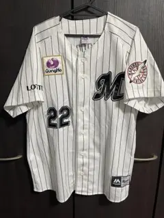 【着用1回】マジェスティック　千葉ロッテマリーンズ　ユニフォーム　田村龍弘選手のサムネイル