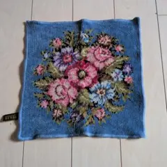 FEILER 花柄 タオルハンカチ 青