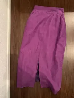 パープル スリット タイトスカート