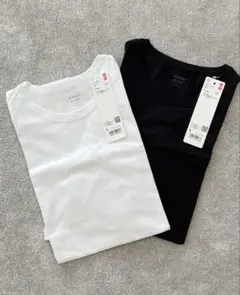 【新品未使用】UNIQLOエアリズムコットンクールネックＴ(半袖)