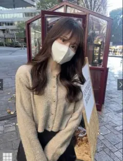 ラメシャギーニットショート丈カーディガン[an1634] ゴールド