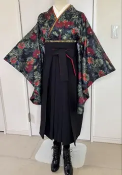 キャサリンコテージ 袴セット 160 椿ブラック×緑袴 | Mercari