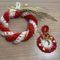 手編みお正月リース